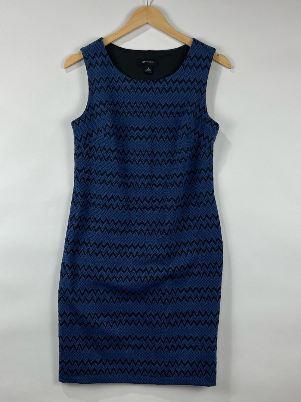 NWOT AB Studio Stretch Knit Sheath Dress Y2K Career Office Bodycon Size 4